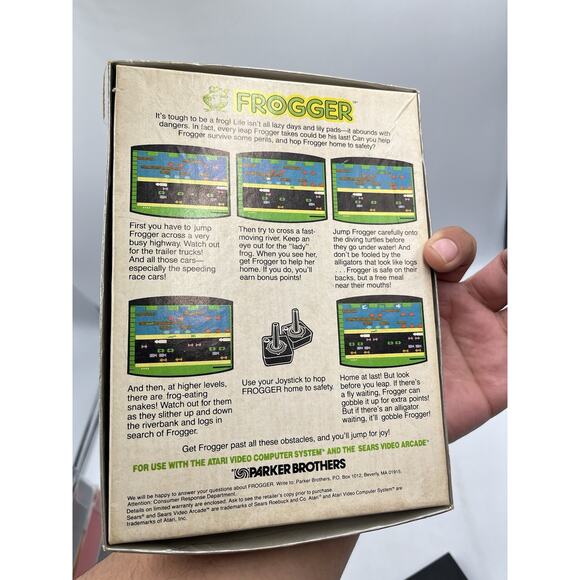 ORIGINAL 1982 Atari 2600 Frogger With Original Box - Picture 10 of 11